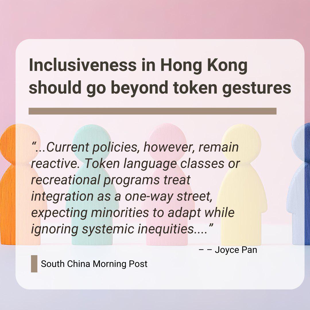 Joyce Pan: Inclusiveness in Hong Kong should go beyond token gestures